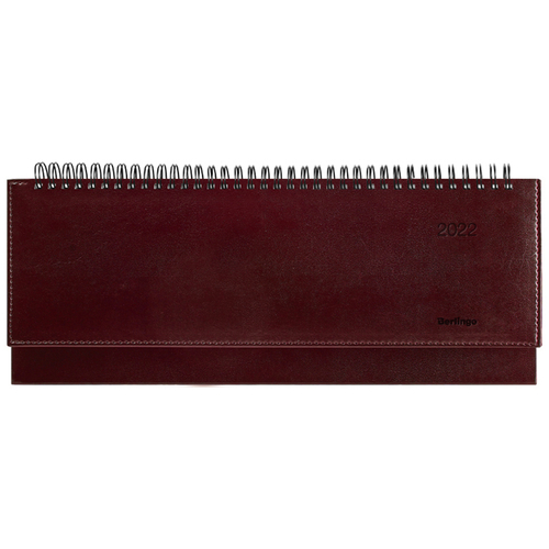 Планинг датированный 2022г.,  64л.,  330*130мм,  кожзам,  Berlingo "Silver Pristine",  коричневый DP2_82641