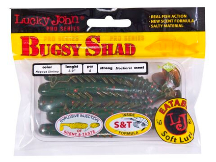 Виброхвосты съедобные LJ Pro Series BUGSY SHAD 3.9in(10.00)/085 5шт.