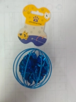 Игрушка - мячик для кошек «ИГРУЛИК», шуршалка, цвет синий, d - 6см