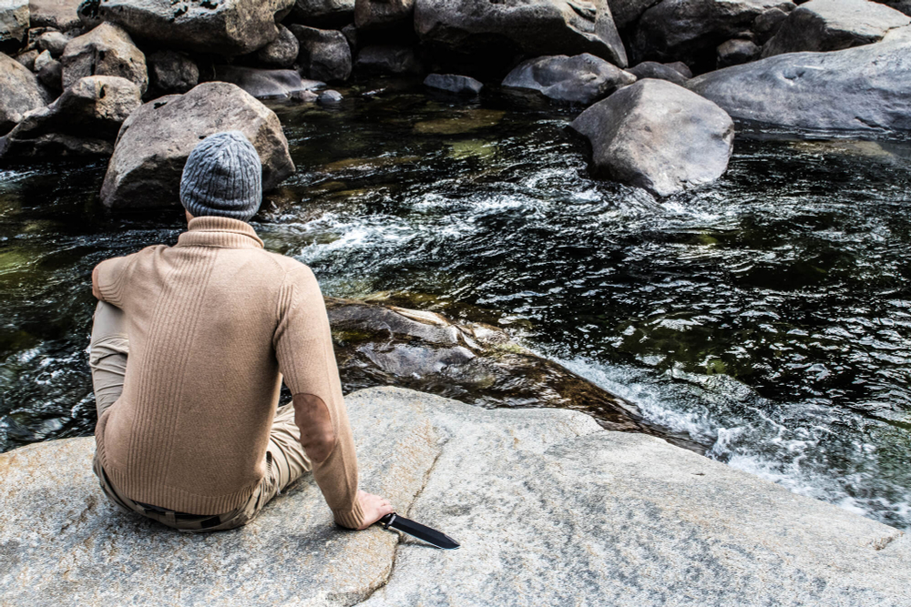 Нож выживания Survivalist Z D2 StoneWash Serrated