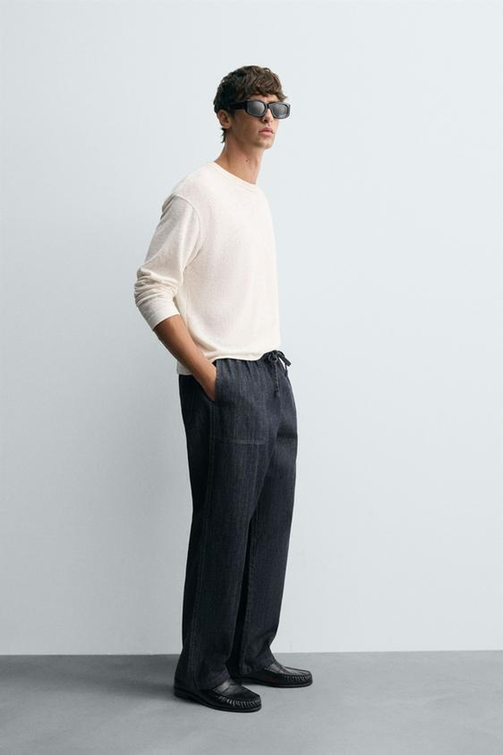 ZARA ДЖИНСЫ-ДЖОГГЕРЫ RELAXED FIT, ИНДИГО