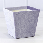 Коробка Ваза для цветов 11х11х8 см "Бархат" (Сиреневый)