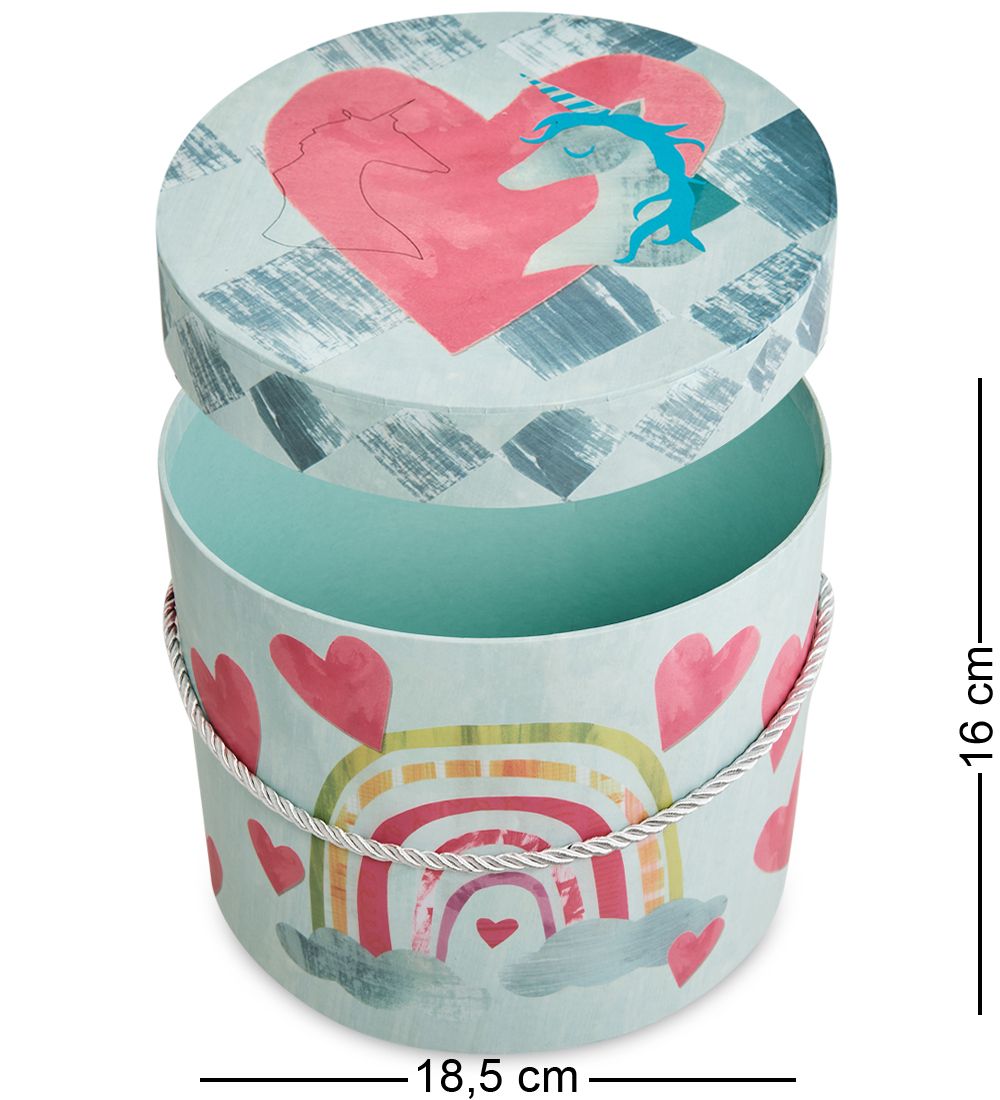 WG-72/2-B Коробка подарочная «Цилиндр» цв.голубой