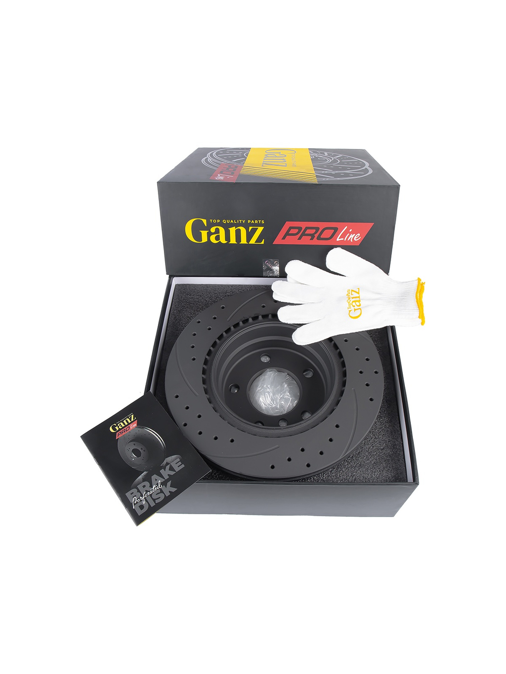 Диск тормозной задний перфорированный PRO-LINE с покрытием комплект BMW E81/E87/E90 ALL 06-> GANZ GIJ06041S