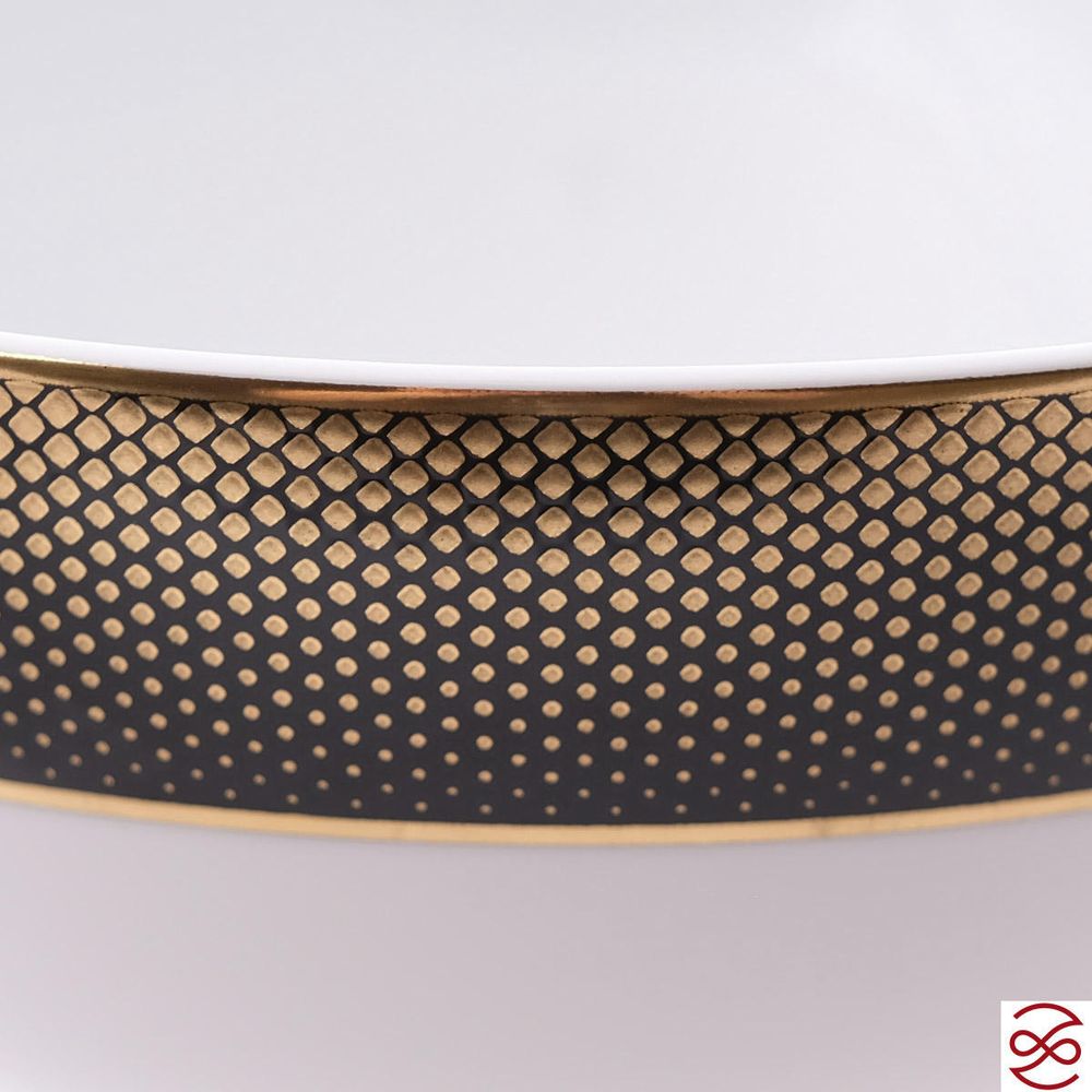 Салатник Falkenporzellan Deluxe Shape - Rio Black Gold 21 см