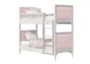 Кровать двухъярусная Elit (белый, розовая ткань)
