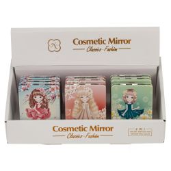 GAEM Зеркало карманное (блок 12шт), L6 W8,5 H1 см, 4в.