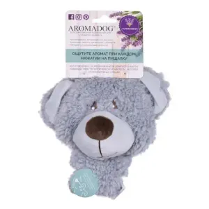 Игрушка для собак AROMADOG BIG HEAD Мишка 12 см голубой