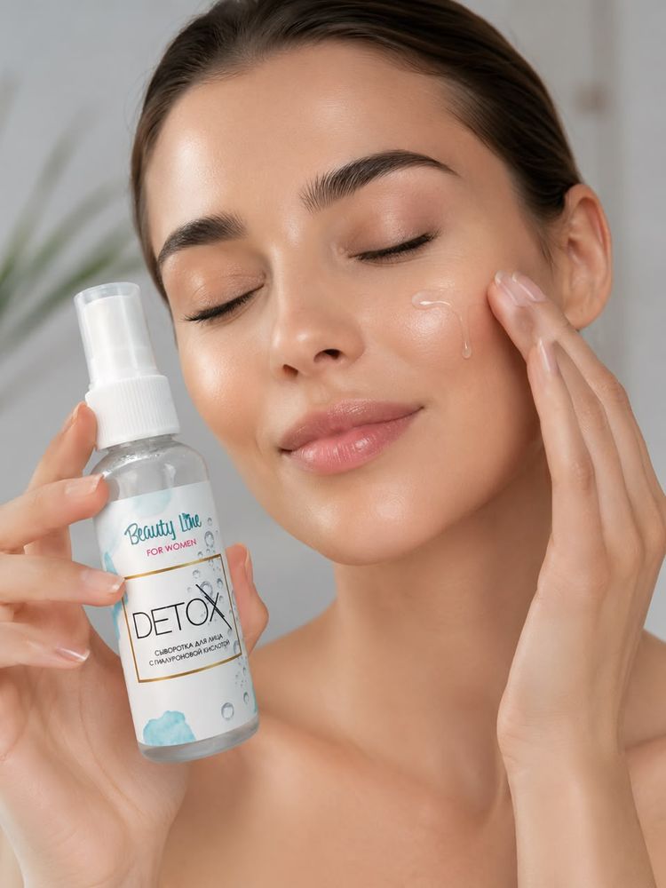 BeautyLine Сыворотка для лица с гиалуроновой кислотой Пептидом DETOX for WOMEN