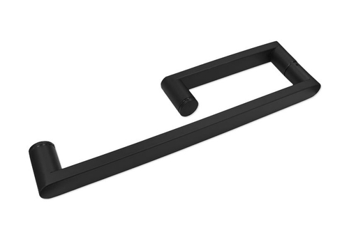 Ручка для стекла полотенцедержатель 400х200х25х25 мм, черная матовая