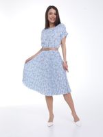 Платье Сабрина (гофре,небесный) Diolche (Акция)