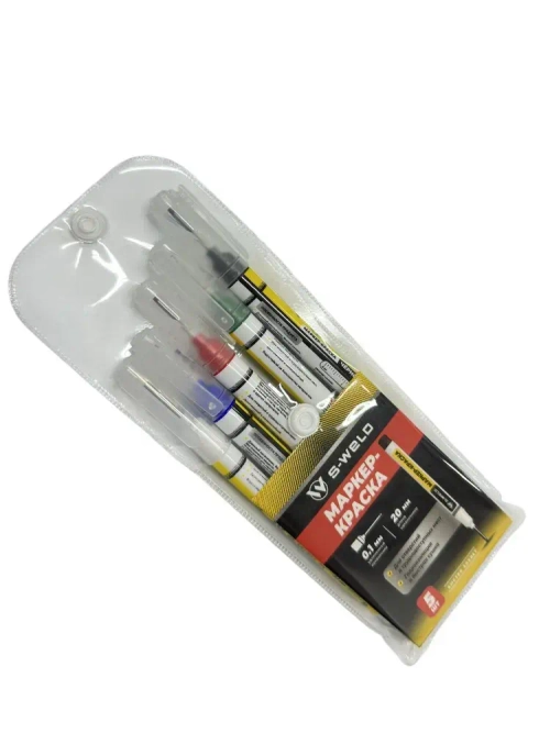 Маркер строительный тонкий для отверстий 1мм, набор 5шт