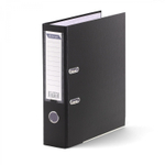 Папка-регистратор Alingar, А4, 70 мм, черный, ПВХ покрытие, фактура лен, карман на корешке, нижн. металл. кант, арочный механизм, неразборная