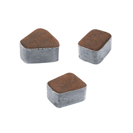 Тротуарная плитка КЛАССИКО (круг) - Листопад гладкий Клинкер, комплект из 3 видов плит