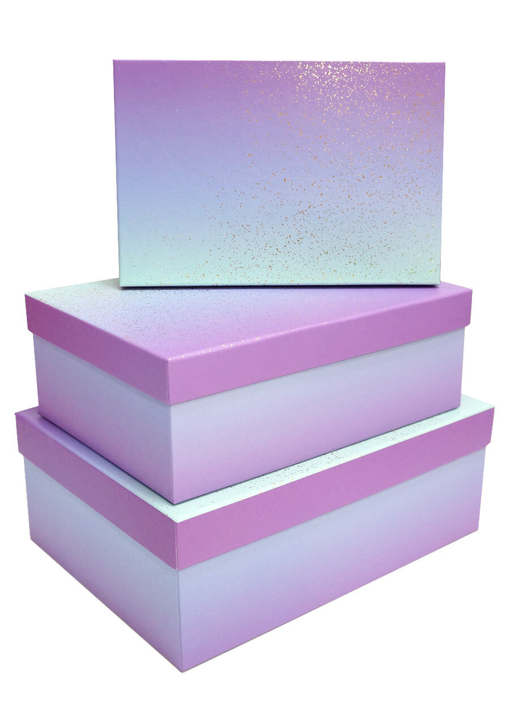 Коробка квадратная 1шт, MESHU "Purple-blue gradient" 18*10