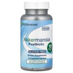 Nutra BioGenesis, Akkermansia Postbiotic, аккермансия, 100 мг (10 млрд КОЕ), 30 вегетарианских капсул