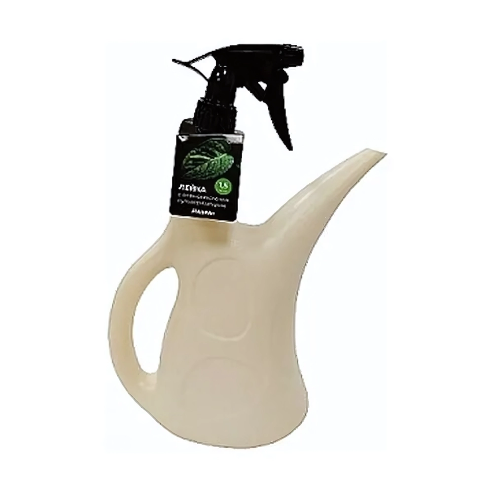 Лейка 1,5 л с опрыскивателем пульверизатором (бежевый светлый цвет)