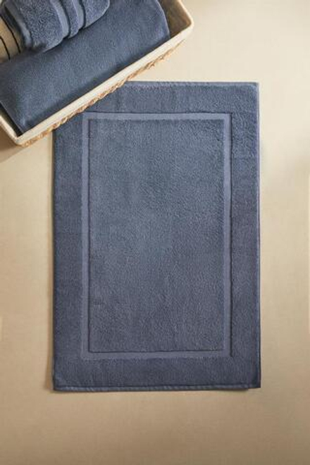 ZARA HOME КОВРИК ДЛЯ ВАННОЙ ИЗ МЯГКОЙ ТКАНИ, СИНИЙ