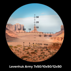 Бинокль Levenhuk Army 7x50 с сеткой - Измерительная сетка