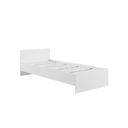 МС Мадера Кровать без ящ. М900 с дсп 900*2000 б/матр. (лдсп белый)