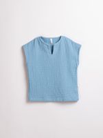 Рубашка муслиновая без рукавов "Деним"