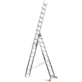 Лестница трехсекционная алюминиевая Эйфель Ювелир 3х10