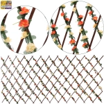 Забор декоративный «Разноцветный вьюнок» при ширине 2 м высота 0,95 м (h-1,2м в сложенном), Зеленый