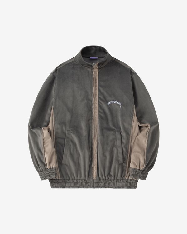 Олимпийка велюровая Puff серая - фото 1