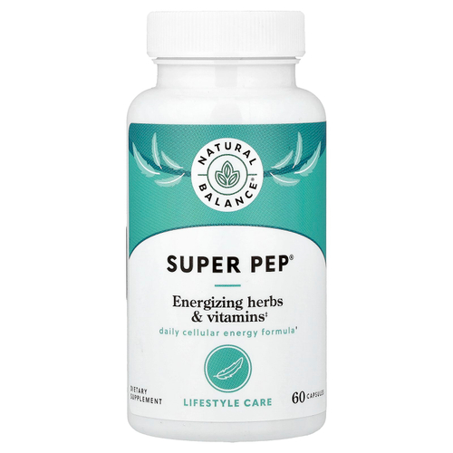 Natural Balance, Super Pep®, бодрящие травы и витамины, 60 капсул