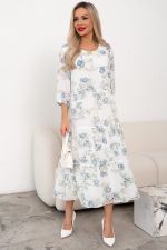 Платье Хелен (белый/цветы) Р11-2075/13 Nikol