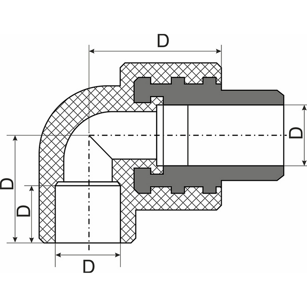 Уголок комб. нар 25х1/2'' EVER® plast   СЕРЫЙ (Россия)