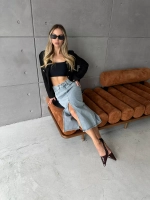 Юбка джинсовая миди