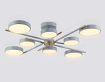 Светильник светодиодный подвесной FL516339/8 GR/CP серый/медь 120W 3000-6000K D850*170 (без ПДУ)