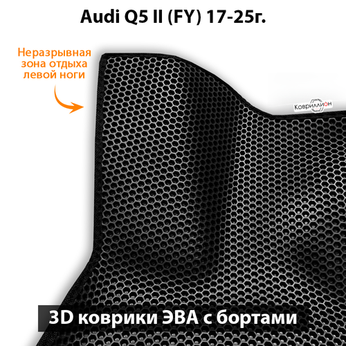 Автомобильные коврики ЭВА с бортами для Audi Q5 Il (FY) 17-25г.