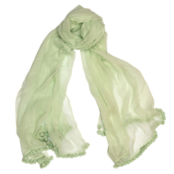 Шаль POMPON VERT Шаль с помпонами Petrusse 100x200 Бирюзовый