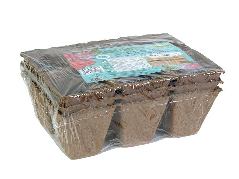 Торфяной горшочек квадр. 90*90 (18шт) "Умный огород"