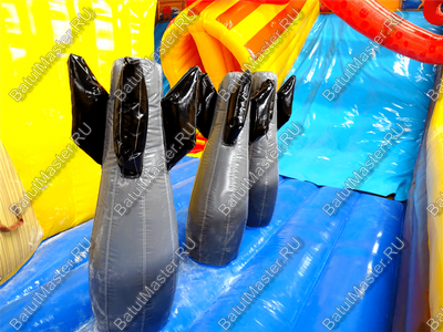 Коммерческий надувной батут "Корабль с осьминогом" 19*9*7 м