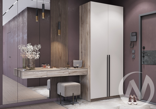 Прихожая "Урбан" (дуб смоки/кашемир) Комплектация 2