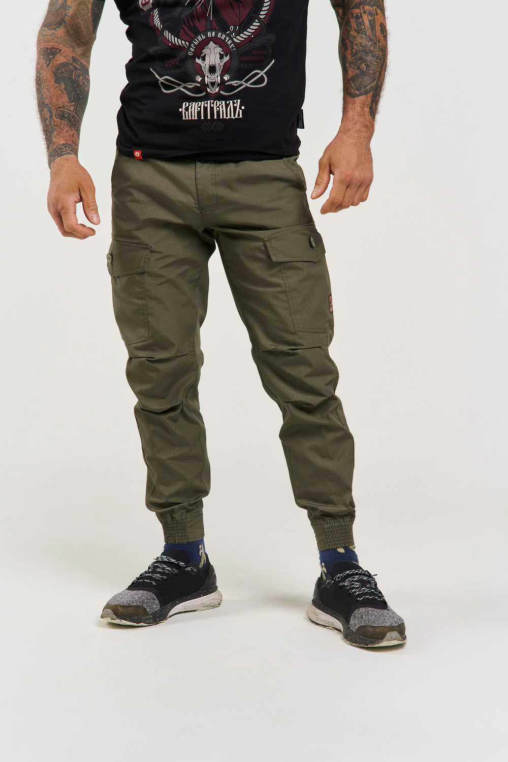 Брюки Карго Варгградъ мужские на манжете "Хаки" Рипстоп