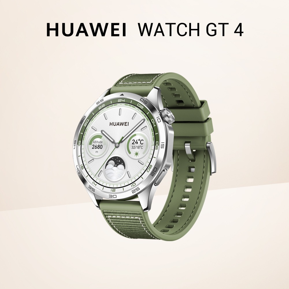 Умные часы Huawei Watch GT 4 46mm PNX-B19 Green Woven Strap (55020BGY)