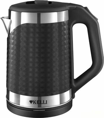 Чайник электрический 1,8 л KELLI KL-1372 двойной корпус пластиковый + нержавеющая сталь, двойная стенка, световой индикатор, мощность 2200 Вт