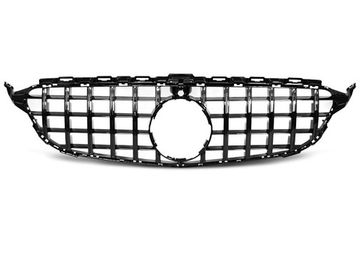 Решетка радиатора в стиле GT-R LOOK глянцевая черная для MERCEDES W205 14-18