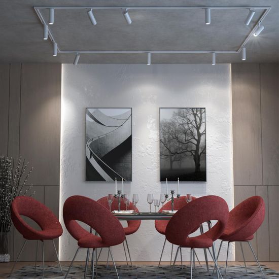 359026 PORT NT23 198 белый Однофазный двухжильный трековый светильник с перекл. цв.температуры,мощности IP20 LED 3000К\4000К\6000К 5W/9W/13W 220V NAIL