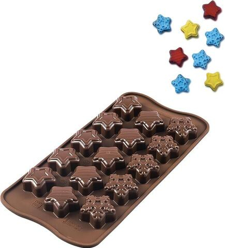 Форма для запекания Silikomart Forma do czekoladek Scg45 Winter Stars, круглая, силикон