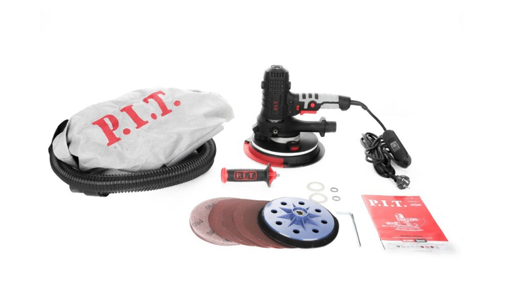 Шлифмашина для стен и потолков PWG180-C (810 Вт, 180мм,  900-2100 об/мин)