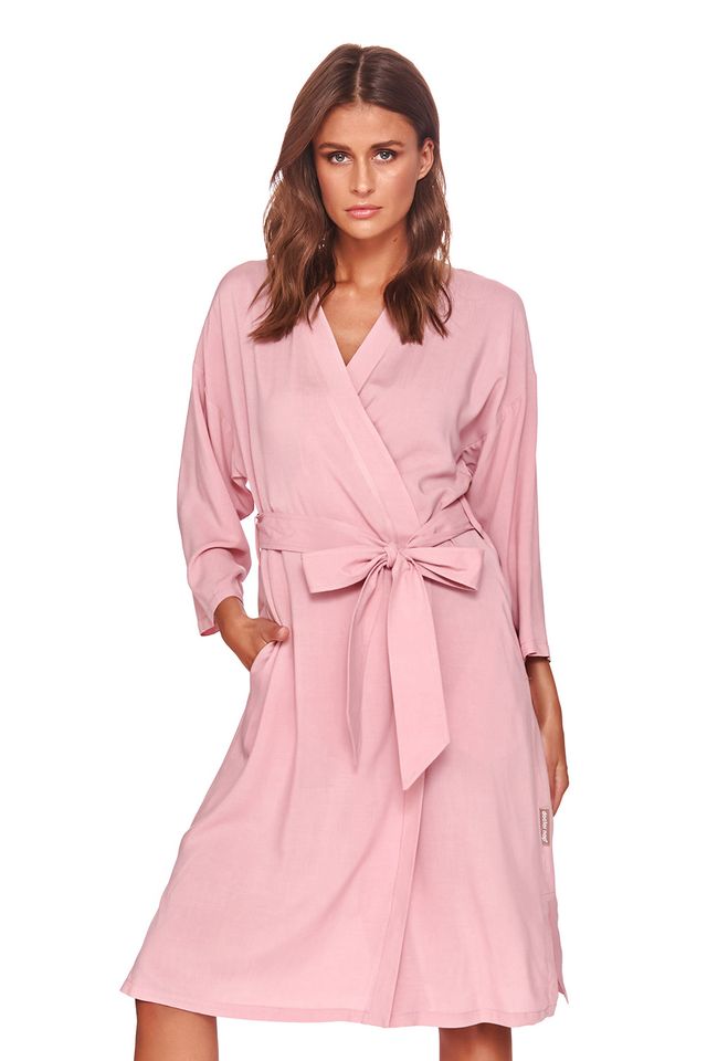 Халат-кимоно из розового тенсела высокого качества