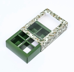 Коробка для конфет 6 шт, "23 Февраля" 13,7 х 9,8 х 3,8 см