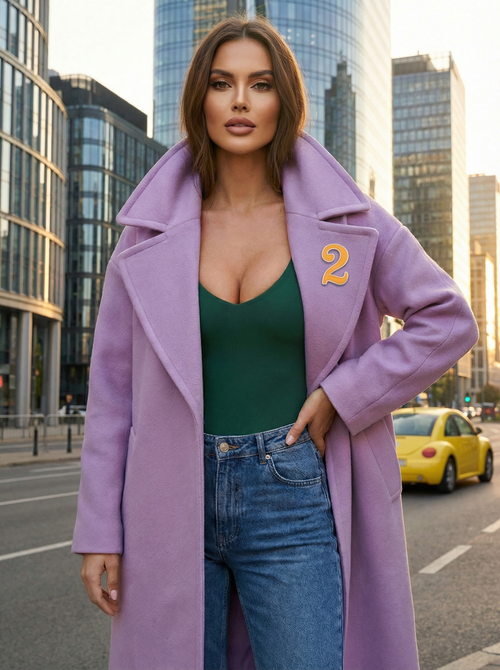 "Два" брошь в родиевом покрытии из коллекции "Numerology" от Jenavi с замком булавка