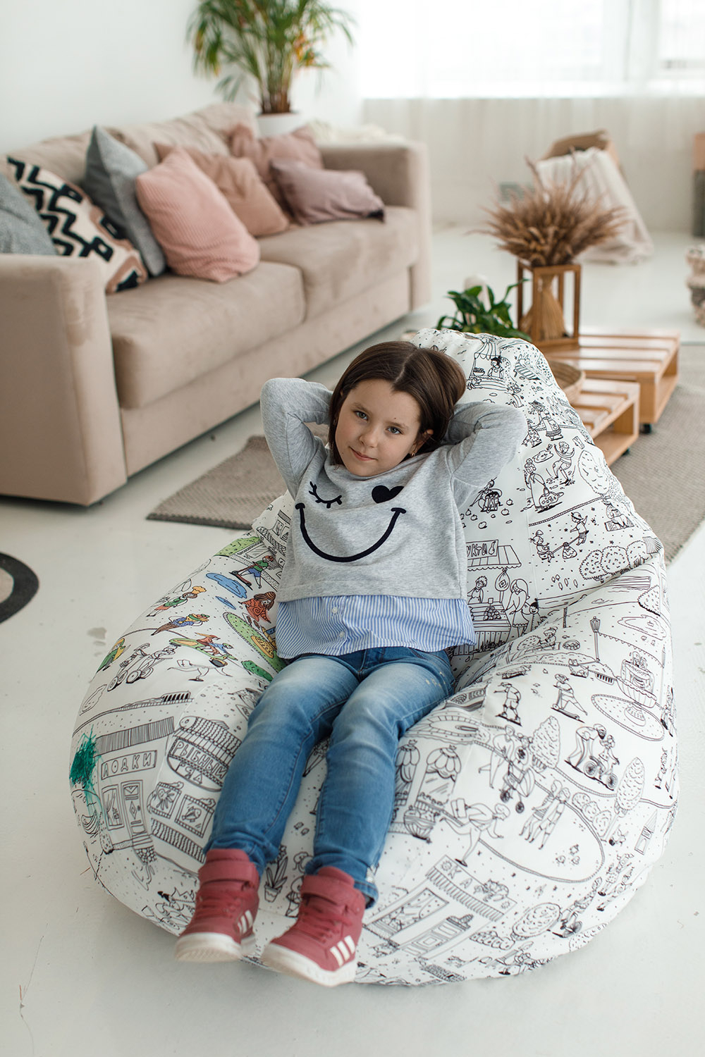 Кресло Мешок Груша Раскраска (2XL, Классический)