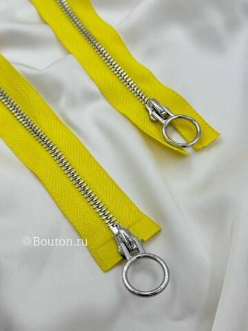 Молния серебро желтая двухзамковая с кольцом